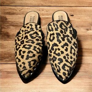 Stylish slip on leopard print Simone mule by Bleecker & Bond.